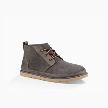 UGG Neumel Unlined Leather - Ankelstøvletter Herre - Dyp Grå (NO-D863)